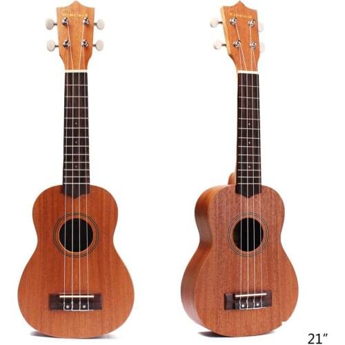 21 Inch Acoustic Ukulele Sapele Soprano Four Strings Hawaiian for Musical Guitar Instruments Wood Guitarra Ukulele Kids Gift