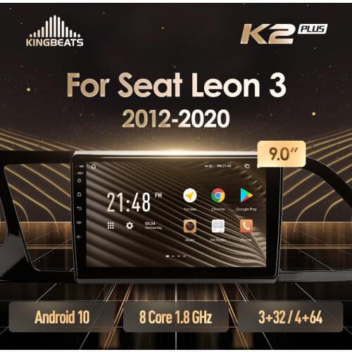 KingBeats Android 10 Octa-Core head unit HU 4G in Dash Car Radio Multimedia Video Player Navigation GPS For Seat Leon 3 2012 - 2020 no dvd 2 din Double Din Android Car Stereo 2din