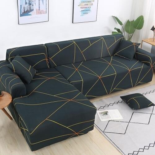 L Shaped Couch Slipcovers Modern Sofa Cover for Living Room Elastic Stretch 1/2/3/4 Seater Corner Sofa Covers