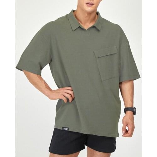 Summer Men T-shirt Plain Color Lapel Summer Half Sleeve Loose Shirt for Sports Summer party Mens Clothing 2021 футболка мужская