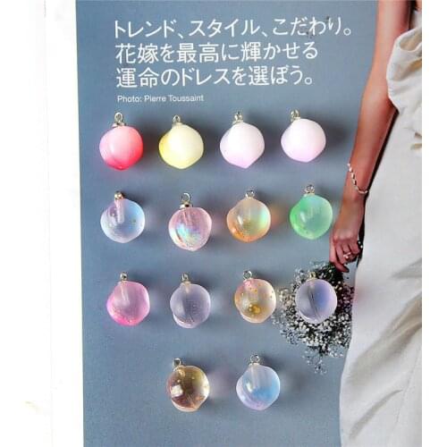 Summer style 50pcs/lot AB color print cartoon peach shape glass beads charms diy jewelry earring/bracelet pendants accessory