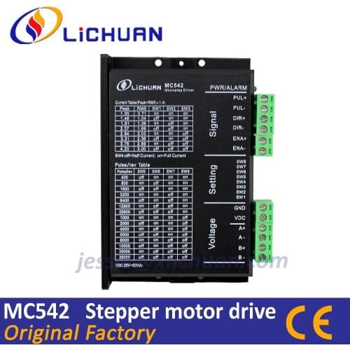 Lichuan hot sale 2 phase stepper motor driver 24-50VDC 0.71-4.2A MC542 Nema23 CNC Micro-Stepping drive replace M542 2M542 2DM542