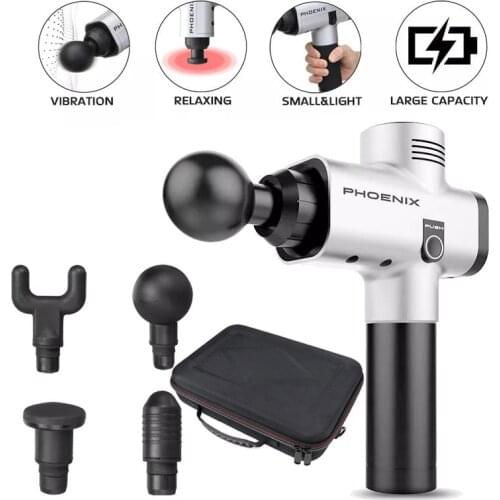 Phoenix Massage Gun Muscle Stimulator Vibrating Deep Therapy Relaxation Fascia Fitness Exercise Electric Massager Dropshipping