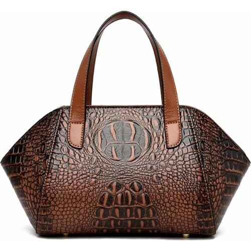 Fashion Leather Bags For Women 2021 New Luxury Handbags High Quality Crocodile Crossbody Shoulder Bag Lady Tote Top Handle Bag