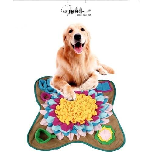 Multicolors Plush Dog Sniffing Mat Non-slip Interactive Carpet Nosework Pads Release Stress Training Blanket Pet Supplies