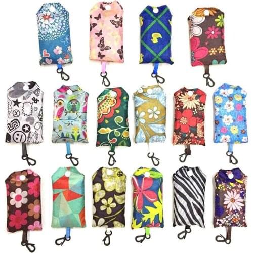 Newest Home Storage Nylon Foldable Shopping Bags Reusable Eco-Friendly folding Bag Shopping Bags new Ladies Storage Bags#8823