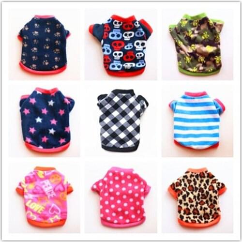 New Pet Dog Coat Jackets Clothes for Dogs Leopard Fleece Star Dog Clothes Goods for Pets Dog Hoodies Chihuahua York