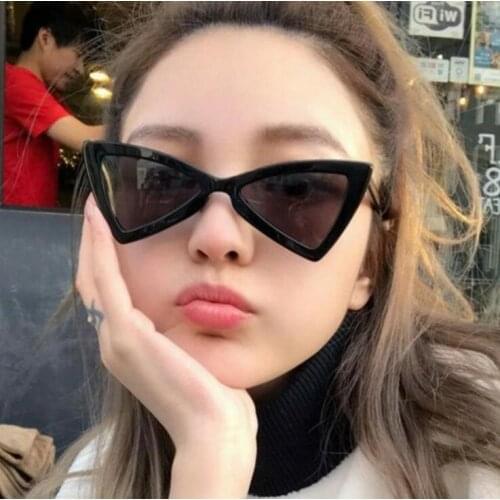 Fashion Cat Eye Sunglasses Women Brand Designer Vintage Retro triangle Sun glasses Female Fashion Cateyes Sunglass UV400 Shades