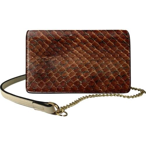 HYCOOL Wholesale Small Luxury Brown Serpentine Bag Fashion Casual Girls Shoulder Bags Wedding Party Classic Chain Crossbody Bag