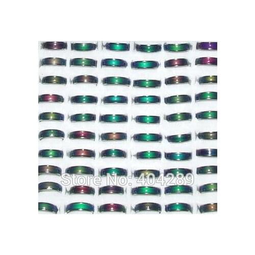 Wholesale 100pcs 6MM Mood Rings MAGIC EMOTION FEELING MOOD RING CHANGING COLOR Rings For Men and Women