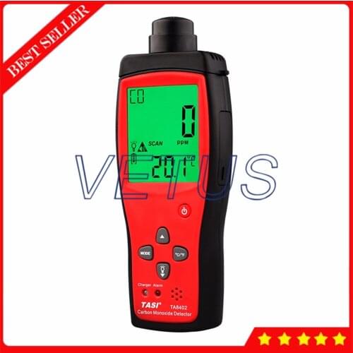 TA8402 Portable Carbon Monoxide Analyzer 1~1000PPM CO Gas Detector with Audible alarm function 3.7V lithium battery