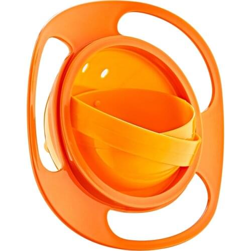 Spillable Plate Orange Baby Nursery Mama Storage Container Spillable Solid Quality Storage Bowl Gift Baby Car Supplies
