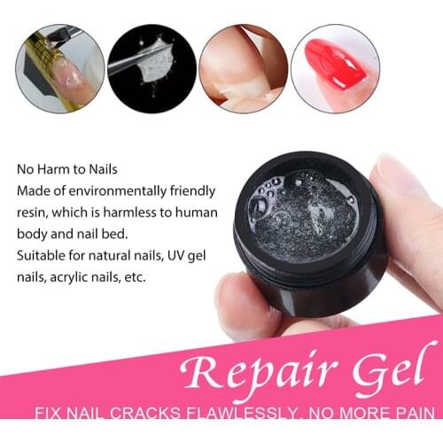 Repair Nail Extension Glue Strengthen Prevent Injuries Infections Transparent Harmless LED/UV Lamps Nail Art Care Manicure Tool