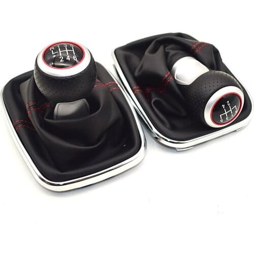 12mm Gear Shift 5 Speed Knob Lever Shifter Gaitor Boot PU Leather For Volkswagen VW 1999-2004 Golf 4 IV MK4 GTI R32 Jetta