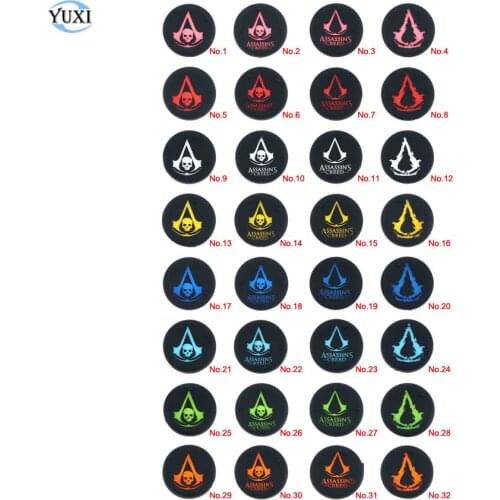 YuXi 4pcs Silicone Analog Thumb Stick Grips Cover Case For Playstation 4 For PS4 Pro Slim Gamepad Joystick Cap for Xbox One