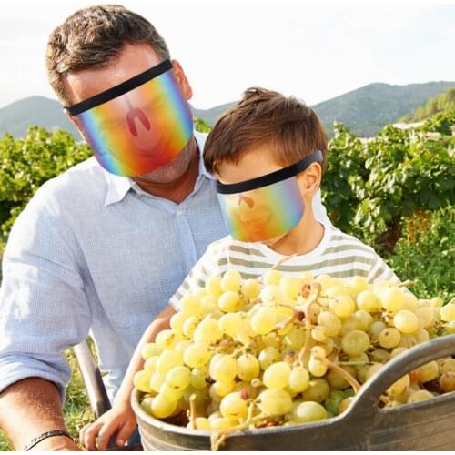 Kids Adults Visor Sunglasses Shield Visor Sunglasses Face Shield Sun Glasses Reflective Mirror Anti-peeping White Frame Eyewar