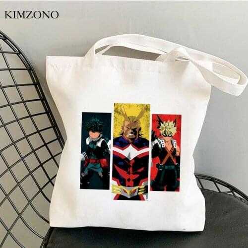 My Hero Academia shopping bag handbag recycle bag reusable bolso canvas shopper bag foldable fabric sac toile