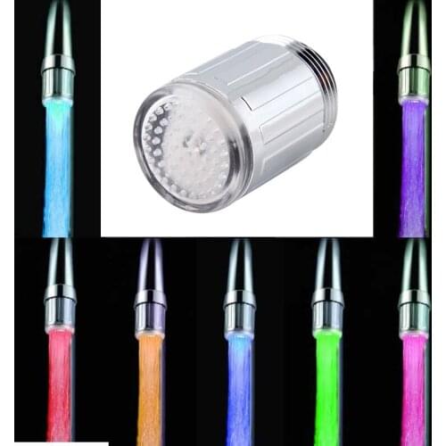 New LED Faucet Light Tap Nozzle RGB 7Colors Change Blinking Temperature Faucet Aerator Water Saving Kitchen Bathroom Accessories