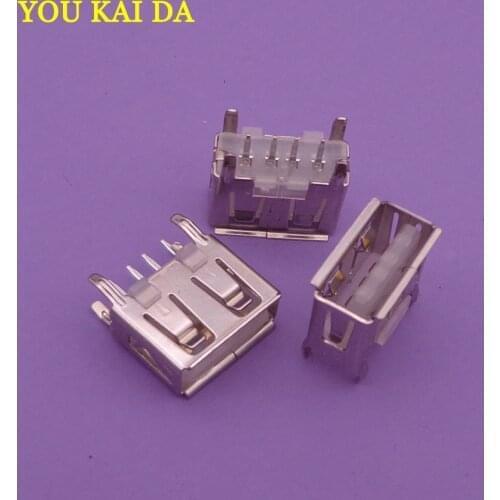 2000pcs laptop motherboard micro 2.0 USB 4pin 4 pin DC white A Type Flat Angle 180 Degree Female PCB Connector Socket Jack Plug