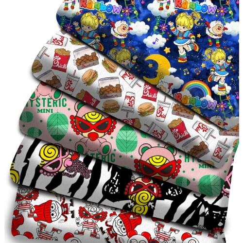 50*145cm Cartoon Printed Polyester Cotton Fabric for Tissue Sewing Quilting Fabrics Needlework Material DIY,1Yc17574