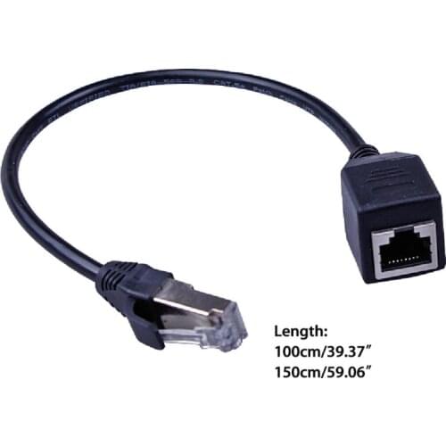 A9LC Ethernet Extension Cable Rj45 Lan Male To Female Network Cable Rj45 Cat 6 Extension Patch Cable Extender Cord 3ft/10ft