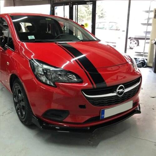 For Opel Vauxhall Corsa E accessories car front BUMPER 3 pcs black Splitter diffuser lip body kit Spoiler bumpers