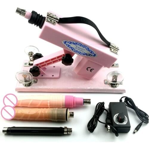 ENHOT sex machine with Free Vibrating dildo NO batteries, AU,EU,USA,UK plug automatic retractable pumping gun E-A5-005