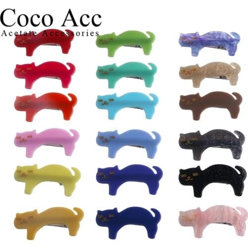 Mi Dairy Brand Multiple Colors Animal Desigen Aceylie Alligator Clips 2020 New Arrival Solid Color Headwear For Baby Girls