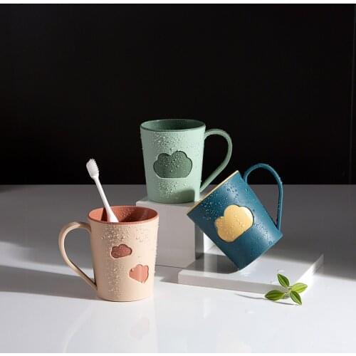 Household Simple Washing And Brushing Cup Couple Plastic Toothbrush Set Creative Tooth Cylinder