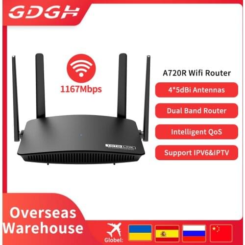 TOTOLINK A720R Gigabit Dual Band Router With 4*6dBi Antennas WiFi Signal Amplifier Supports Four Working Modes