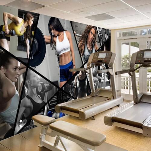 Customized 3D Wallpaper Gym Wall Cloth Thai Health Club Background Wall Dance Studio Mural Wallpaper