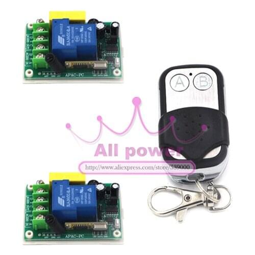 Intelligent Home AC 220v 3000w 1ch 100m Distance Wireless Digital Remote Control Switch For Led Light Lamp Fan Tv Computers