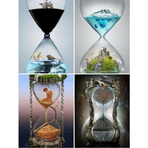 EverShine DIY Diamond Painting Scenery Diamond Embroidery Sale Hourglass Picture Of Rhinestones 5D Diamond Mosaic Full Display