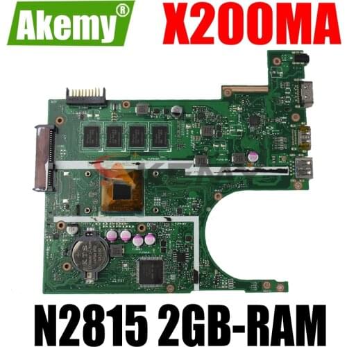 AKEMY X200MA Laptop motherboard for ASUS F200MA X200M original motherboard 2GB-RAM N2815 CPU