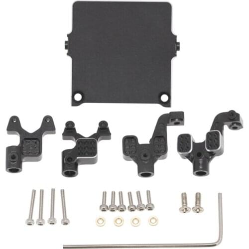 Metal Front & Rear Shock Tower with Receiver Mount for Axial SCX24 90081 AXI00001 1/24 RC Crawler Upgrade Cars