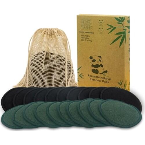 20pcs Makeup Remover Pads Reusable Cotton Pads Make Up Facial Remover Bamboo Fiber Facial Skin Care Nursing Pads Skin Cleaning