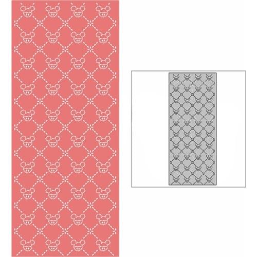 New Slim Spotted Mini Mouse Line Background Plate Craft Embossing 2021 Metal Cutting Dies for DIY Scrapbooking Album Card Making