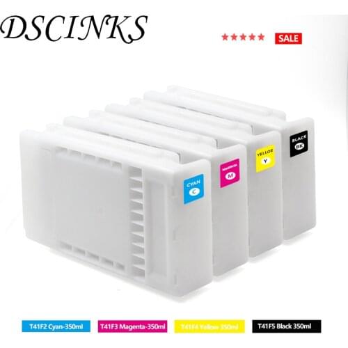 New T41F5 T41F2 T41F3 T41F4 BK C M Y compatible ink cartridge with 350ML pigment ink for Epson SureColor T3400 T5400 printer