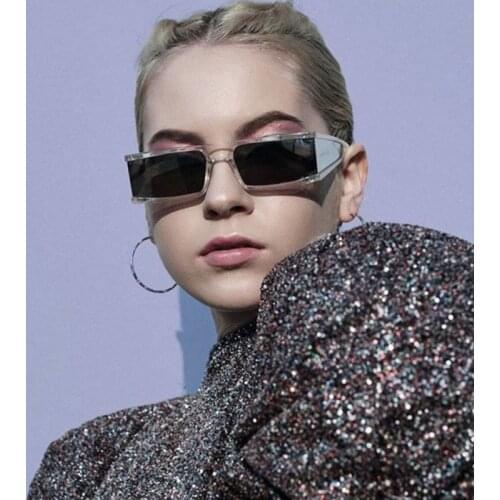 Square Sunglasses Women Luxury Brand Small Rectangle Sun Glasses Female Vintage Retro One Piece Punk Lunette De Soleil Femme