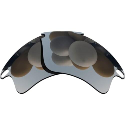 Polarized Sunglasses Replacement Lenses for-Fast Jacket XL Frame - Silver Mirrored