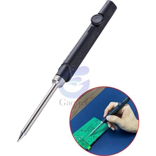 SH72 65W Mini Electric Soldering Iron Adjustable Temperature Portable Solder Iron Solder Tips DC Power Input 200-400 Degree