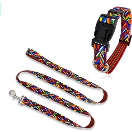 Dog Sets Collar with Leash Tactical Training Rope Large Medium Small Puppy Teddy Dogs Leash Pet Supplies