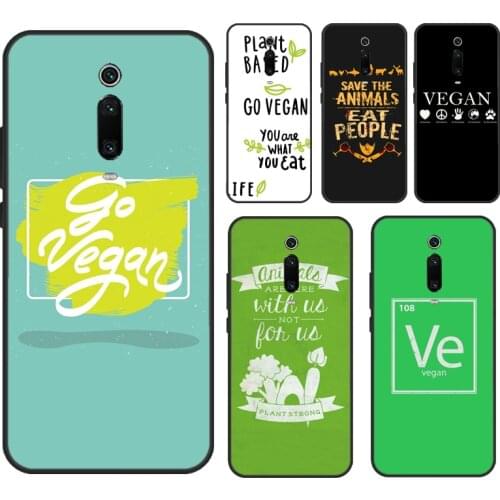 Vegetarian VEGAN QUOTES LOVE VEGGIE Cover For Xiaomi Mi 11 Lite Ultra 10T Pro Mi Note 10 Lite Phone Case For POCO F3 M3 X3 Pro