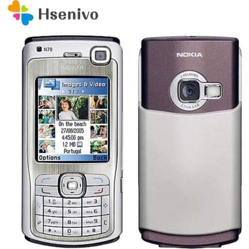 Original Unlocked Nokia N70 Phone 2..1'inch FM Radio Bluetooth Symbian OS With Arabic Keyboard Free shipping