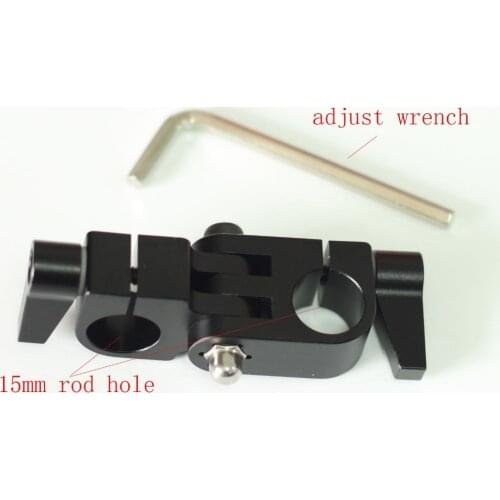 180 degree Rotated 15mm Rod Clamp With adjust wrench For Follow Focus DSLR Rig Rail