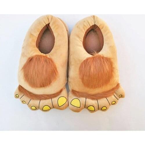 Womens Cute Funny Cartoon Cotton Slippers Winter Home Warm Furry Slides Lovers Indoor Soft Plush Shoes Free Size Flip Flops Hot