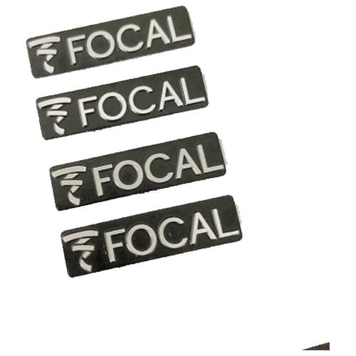 2pcs 3D metal focal Aluminum Car steering wheel emblem sticker audio Speaker car stickers car styling badge logo decoration
