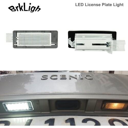 2PcsNo Error LED License Plate Light Number Lamp Auto Parts For Renault Grand Scenic Laguna Sport Tourer Espace Latitude Fluence