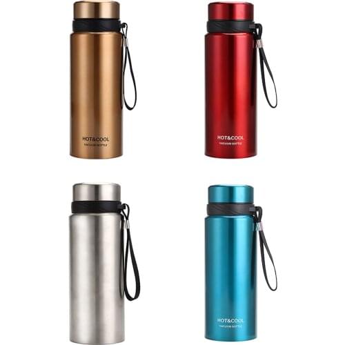 750ml Travel Thermosflask Thermos Water Coffee Bottle Stainless Steel Coffee Cup Mug Heat Cold Preservation