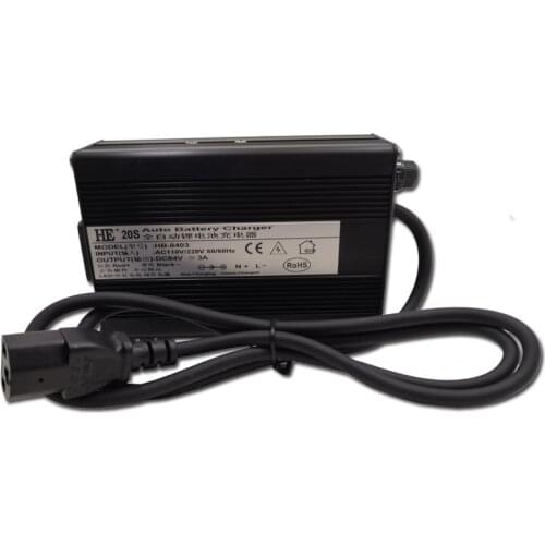 84v 3a dc lithium battery charger EU/UK/US/AU universal 84 volt 3 amp 3000ma battery charger input 110-240v DC 5.5x2.5mm